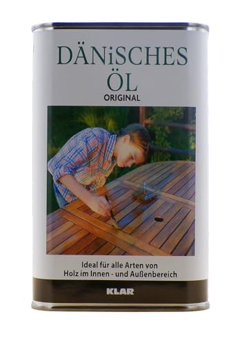 Dänisches Öl Origanal, 500 ml, für alle Holzarten innen und außen, farblos Danish Oil von Midi Decor