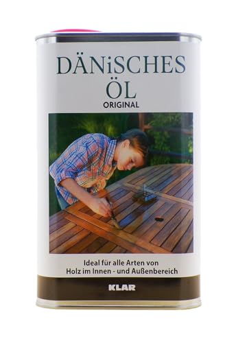 Danish Oil Dänisches Öl, 1 l, für alle Holzarten innen und außen, farblos von Midi Decor