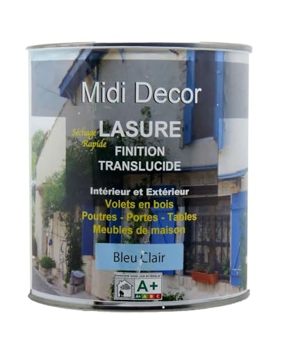 Rustins Lasur Hellblau Holzlasur - UV-Schutz - Außen- und Innenbereich - Schnelltrocknend - 1L von Midi Decor