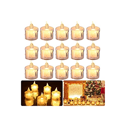 Midore LED Kerzen, 24er Flammenloses LED Flackern Teelichter, Batteriebetriebene Elektrische Kerze Lichter für Weihnachten Halloween Hochzeit Party, CR2032 Batterien Enthalten von Midore