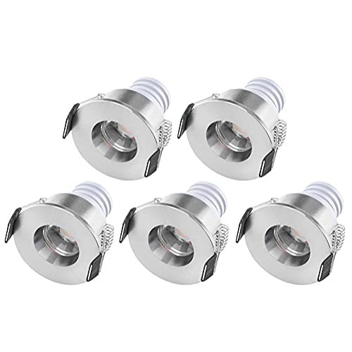 Midore Mini LED Einbaustrahler 3W 5 Stück 230V Deckeneinbaustrahler mit Transformator Klein COB Downlights deckenspots für Schrank/Küche/Wohnzimmer von Midore