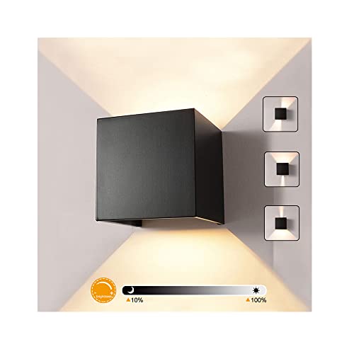 Midore Wandleuchte LED Dimmbar 12W wandlampe Innen/Aussen 230V Wandbeleuchtung Einstellbar Abstrahlwinkel Auf und Ab Leuchten 3000K [Energieklasse A++] von Midore