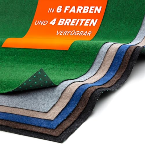 Midori Rasenteppich | Balkonteppich 100 x 100 cm in Schwarz | Robuster & witterungsbeständiger Kunstrasen-Teppich mit Drainage-Noppen für Balkon Terrasse Outdoor von Midori