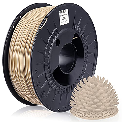 Midori® PLA Filament | 1,75mm 3D-Drucker-Filament 1kg Spule in Beige | Verwicklungsfreies Filament für 3D-Drucker & Stift von Midori