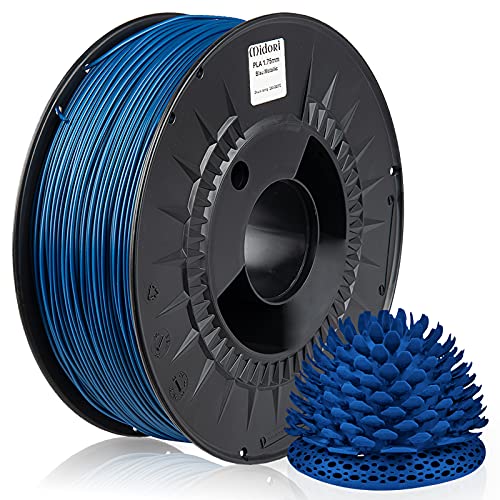 Midori® PLA Filament | 1,75mm 3D-Drucker-Filament 1kg Spule in Blau Metallic| Verwicklungsfreies Filament für 3D-Drucker & Stift von Midori