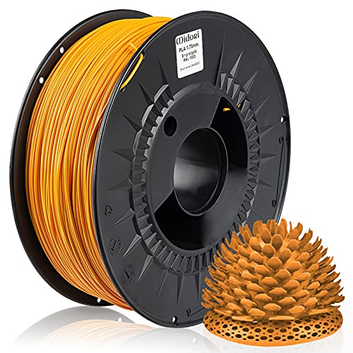 Midori® PLA Filament | 1,75mm 3D-Drucker-Filament 1kg Spule in Signalgelb | Verwicklungsfreies Filament für 3D-Drucker & Stift von Midori