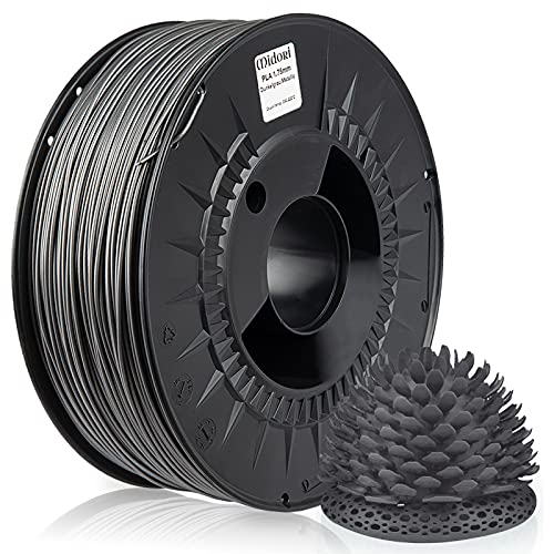 Midori® PLA Filament | 2 Stück, 1,75mm 3D-Drucker-Filament 1kg Spule in Dunkelgrau Metallic| Verwicklungsfreies Filament für 3D-Drucker & Stift von Midori