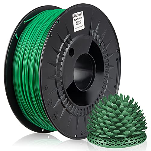 Midori® PLA Filament | 3 Stück, 1,75mm 3D-Drucker-Filament 1kg Spule in Minzgrün | Verwicklungsfreies Filament für 3D-Drucker & Stift von Midori
