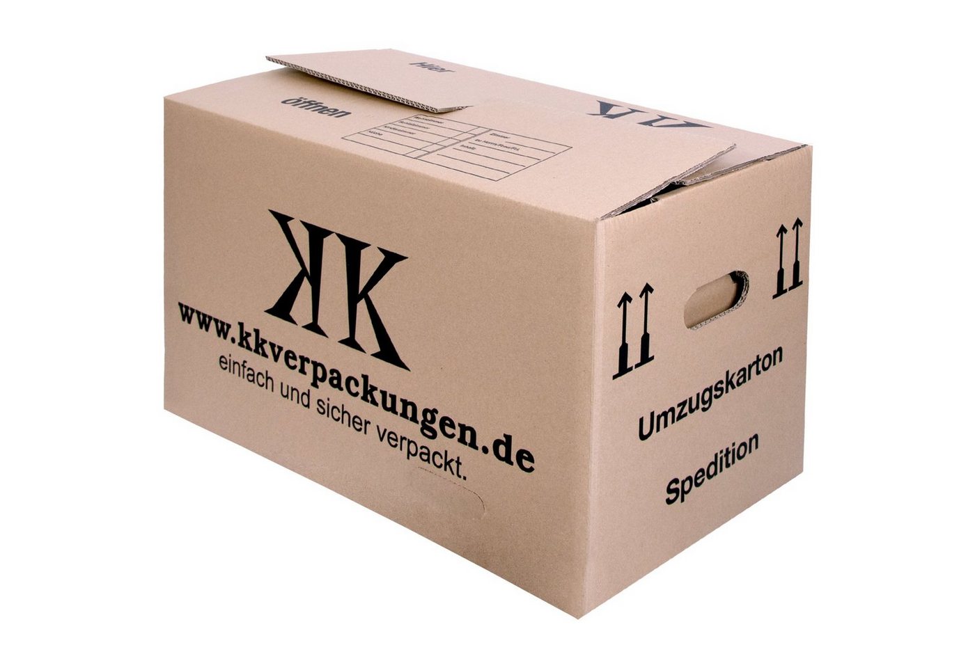 Midori Aufbewahrungsbox (Spar-Set, 100 St., 100er-Set), Umzugskartons von MIDORI 660x360x405mm Umzugskiste XXL 2-wellig Braun/Grün von Midori