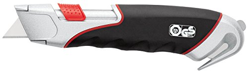 WEDO® 78855 Safety Cuttermesser Super | Teppichmesser mit automatischem Klingenrückzug | Paketmesser mit Rundklinge | Profi Cutter mit 19 mm Klinge von WEDO