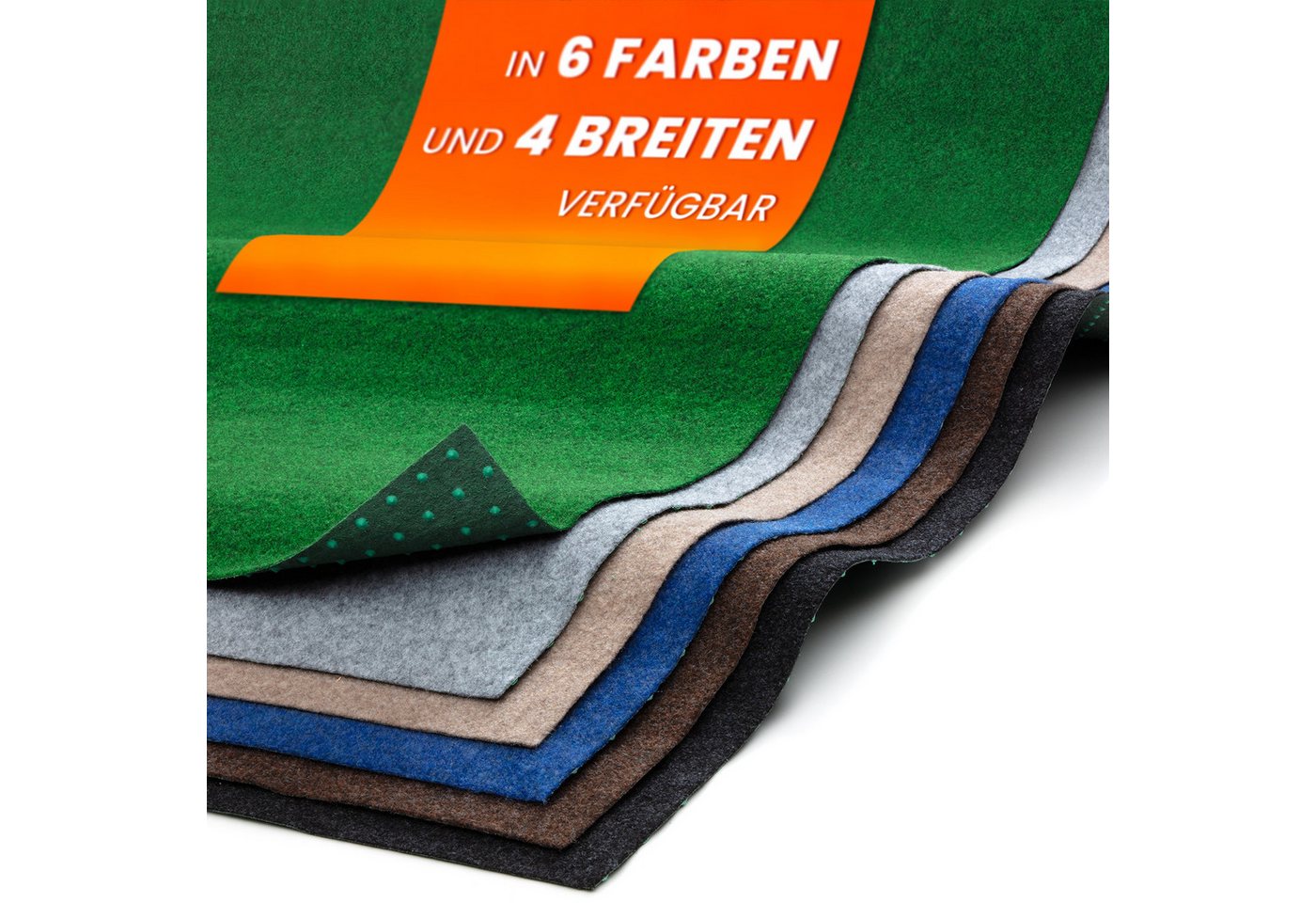 Rasenteppich, Midori, Rasenteppich Kunstrasen Drainage-Noppen 67x100 cm Grau von Midori