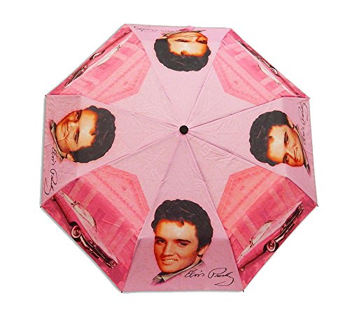 Midsouth Products Elvis Presley Faltbarer Regenschirm Pink mit Cadillac von Midsouth Products