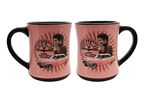 Midsouth Products Elvis Presley Tasse, 425 ml, Rosa Keramik Auto Tasse, Geschenk, Zuhause von Midsouth Products