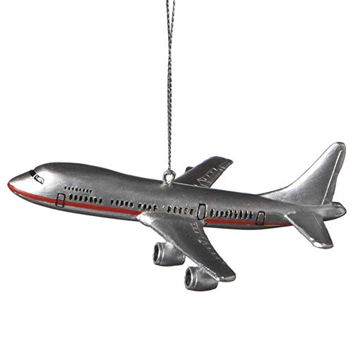 1 X Commercial Airliner Resin Hanging Christmas Ornament - Size 4.25 in. by Midwest-CBK von Midwest-CBK