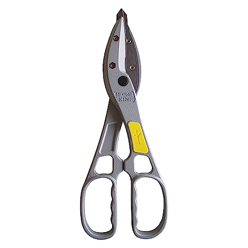 Midwest Tool & Cutlery MagSnips MWT-1200 Auswechselbare Klingenschere – gerade geschnittenes, normales Blattmaterial mit Allzweckklingen und Magnesiumgriffen von Midwest