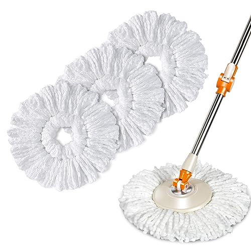 Midyb Moppkopf 3er-Set, Sehr Saugfähig Mikrofaser Ersatzkopf Mop Pads für Wischmopp Set mit Eimer B0CDBVNPJZ, B0BBSZBJCF und B0BVYTP747, Bodenwischer Ersatzbezug für Hartholz, Marmor, Fliesen von Midyb