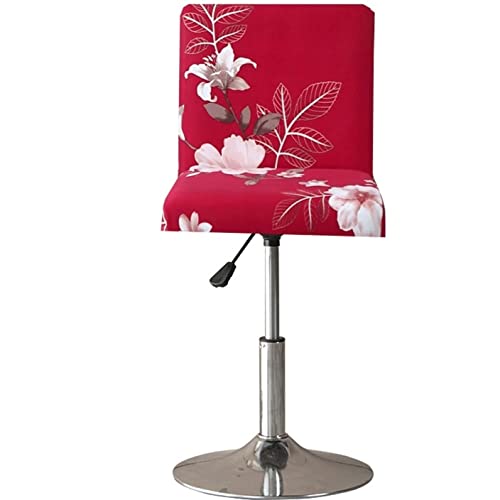 Barhocker Bezug, Bar Stuhlhussen 1er 2er 4er Oder 6er Set Büro Hochlehner Stuhlbezug，Stretch Jacquard für Universal Boss Drehstuhl Esszimmer Hochzeit Party Hotel Bankett ( Color : BD29 , Size : 4PCS ) von Miecoae