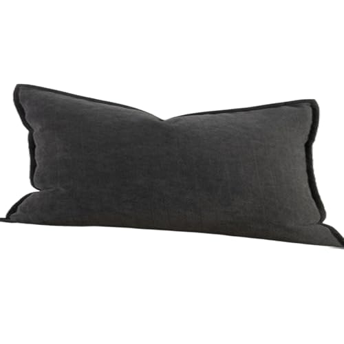 Miecoae 2er Set Schlicht Chenille Kissenbezügen Weiche Dekorative Kissenbezüge für Sofa Schlafzimmer Kissenhülle Rechteckig Quadrat(K11,2pack 90x40cm) von Miecoae