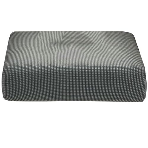 Miecoae Bezug Hocker Quadratisch Rechteckig Hocker überzug Beige/Grau Schonbezug Bezug Für Fußhocker Stretch Ottomane Abdeckung Hockerabdeckung (Color : #10, Size : 93-108cm/37-43in) von Miecoae