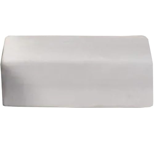 Miecoae Bezug Hocker Quadratisch Rechteckig Hocker überzug Beige/Grau Schonbezug Bezug Für Fußhocker Stretch Ottomane Abdeckung Hockerabdeckung (Color : #15, Size : 45-55cm/18-22in) von Miecoae