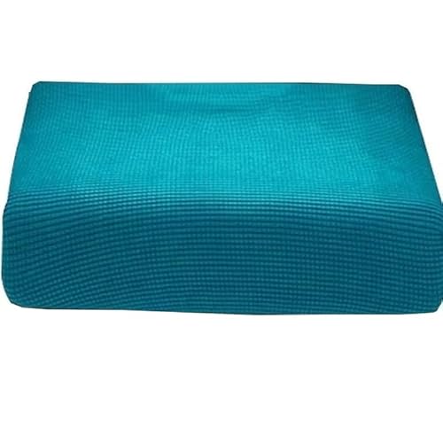 Miecoae Bezug Hocker Quadratisch Rechteckig Hocker überzug Beige/Grau Schonbezug Bezug Für Fußhocker Stretch Ottomane Abdeckung Hockerabdeckung (Color : #2, Size : 45-55cm/18-22in) von Miecoae