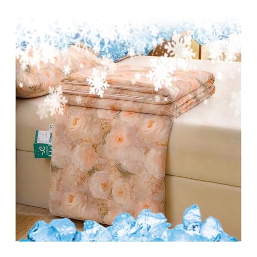 Miecoae Kühldecke Bett Mensch Sommerdecke Decke für Erwachsene, Leichte Atmungsaktive Kühldecken kann Körper kühl halten für Bett Sofa und überall DunkelGrau(Grau,180x220cm (only 1 Quilt)) von Miecoae