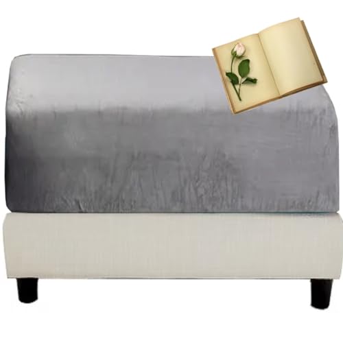 Ottomane Bezug Rechteckig Quadratisch Hockerbezug Quadratisch 40 55 70 80CM Bezug Hocker Grau/Grün Hocker überzug Fußhocker Sitzhocker Elastisch Husse Hockerabdeckung ( Color : #19 , Size : 150-175cm/ von Miecoae