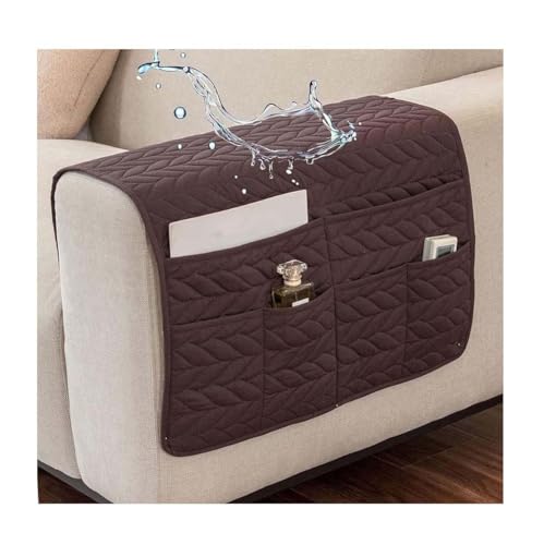 Sofaarmschutz Stuhlarmschutz Sofastuhlarmkissen Armarmstuhlbezug Armlehnenbezüge Kopfstützenbezug Für Liegestuhl Armlehnenbezug Sessel Schonbezug Armlehnenschoner Sofa Armlehnen Bezug(Dunkler Kaffee) von Miecoae