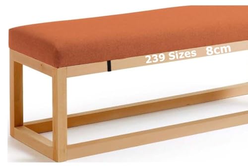Stuhlkissen Sitzkissen Bank Bankkissen Gartenbank Kissen Bankauflage Sitzauflage Sitzpolster Für Innen Outdoor Fenster Kissenauflage Kissenauflagen Rund Für Rechteckig Quadrat(Orange,30x95 cm) von Miecoae
