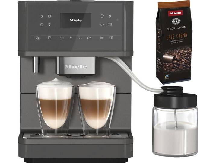 MIELE Kaffeevollautomat CM 6560 MilkPerfection , grau (graphitgrau), B:25,1cm H:35,9cm T:42,7cm, Kaffeevollautomaten, Kaffeekannenfunktion von Miele