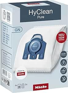 Miele Original Zubehör - Staubsaugerbeutel HyClean GN / Schließt den Staub sicher im Staubsauger ein / Automatischer Beutelverschluss / Höchste Effizienz auch bei niedrigen Wattzahlen (9917730) von Miele