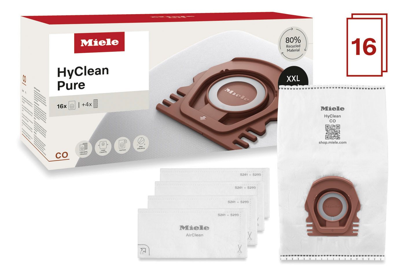 Miele Staubsaugerbeutel XXL-Pack Staubsaugerbeutel HyClean Pure CO, passend für Miele, 20 St., Miele Original Zubehör Miele Staubsaugerbeutel XXL-Pack Staubsaugerbeutel HyClean Pure CO, passend für Miele, 20 St., Miele Original Zubehör von Miele