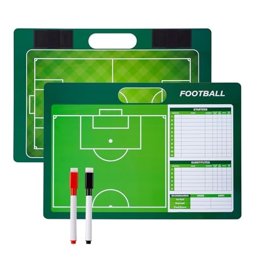 Miershanwell Magneten Taktiktafel Fußball Trainermappe, Professional Taktikboard Fussball für Trainer, Taktikmappe Soccer Football Coaching Board fußball zubehör mit Magnete, Stifte, Radiergummi Miershanwell Magneten Taktiktafel Fußball Trainermappe, Professional Taktikboard Fussball für Trainer, Taktikmappe Soccer Football Coaching Board fußball zubehör mit Magnete, Stifte, Radiergummi von Miershanwell