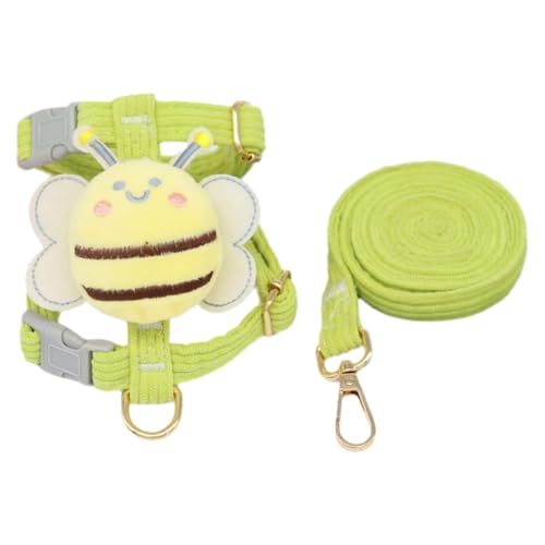 Hundegeschirr und Leine in Bienenform, Set mit Leine für Katzen, Kaninchen, kleine Hunde, Grün, Größe L Hundegeschirr und Leine in Bienenform, Set mit Leine für Katzen, Kaninchen, kleine Hunde, Grün, Größe L von Mifeiwukawa