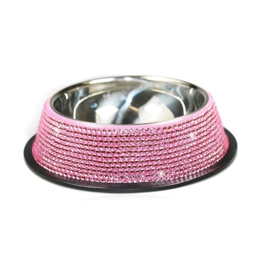 Kleine Hundenäpfe für kleine Hunde, rosa mit glitzernden Strasssteinen, Futternapf für kleine Katzen und Hunde, 18 cm Kleine Hundenäpfe für kleine Hunde, rosa mit glitzernden Strasssteinen, Futternapf für kleine Katzen und Hunde, 18 cm von Mifeiwukawa