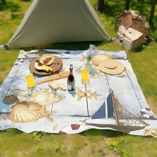 Mifeiwukawa Stranddecke, sanddicht, groß, Outdoor-Picknickdecke, kompakte Strandmatte, sandfrei, faltbar, leicht, Campingmatte für Garten, Park, Wandern, Segelboot, 200 x 200 cm Mifeiwukawa Stranddecke, sanddicht, groß, Outdoor-Picknickdecke, kompakte Strandmatte, sandfrei, faltbar, leicht, Campingmatte für Garten, Park, Wandern, Segelboot, 200 x 200 cm von Mifeiwukawa