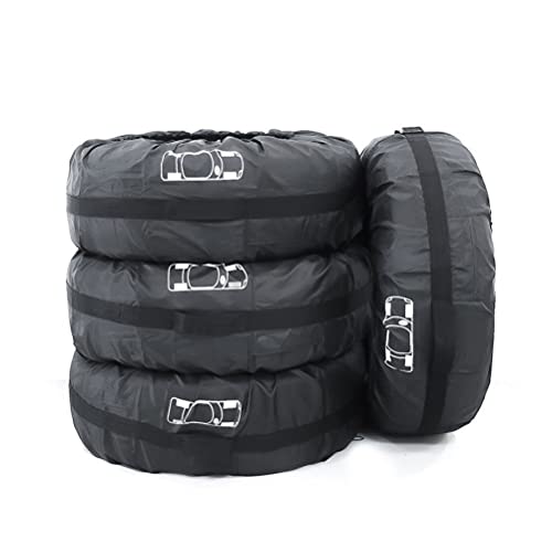 Mify Reifentaschen, Ersatzradabdeckungen, Reifen Rad Staubschutz, Rad Staubschutz, Reifen Aufbewahrungstasche, Rad Reifen Aufbewahrungstaschen 4er Set, 13-18 Zoll Reifen,S von Mify