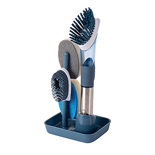 Mify Seifenspender-Spülbürste, 4 in 1 Seifenspender-Spülbürste mit 4 Ersatzbürstenköpfen Küchen-Scheuerbürste mit Sockel Küchen-Reinigungsbürste Mify Seifenspender-Spülbürste, 4 in 1 Seifenspender-Spülbürste mit 4 Ersatzbürstenköpfen Küchen-Scheuerbürste mit Sockel Küchen-Reinigungsbürste von Mify