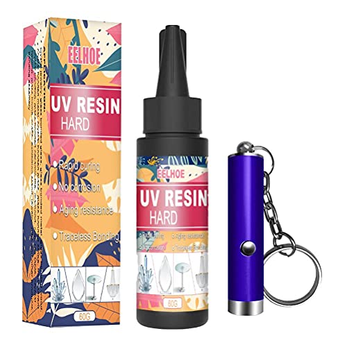 Mify UV Resin, Fast Curing Crystal Clear Epoxy Resin, Non-Toxic Hard Transparent Glue Solar Cure Sunlight Resin for Handmade Jewelry,DIY Mold,Casting and Coating von Mify