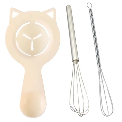 3 Stück Mini Schneebesen, Kleiner Schneebesen Mit Eiertrenner, Schaum-Schneebesen-Werkzeug mit Edelstahlgriff für Mischen Aufschäumen und Rühren 3 Stück Mini Schneebesen, Kleiner Schneebesen Mit Eiertrenner, Schaum-Schneebesen-Werkzeug mit Edelstahlgriff für Mischen Aufschäumen und Rühren von MigWoo