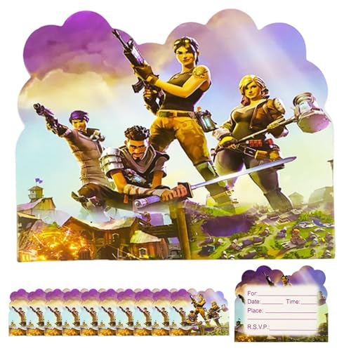 10 Einladungskarten Geburtstag - Fortnit - Postkartenformat 10,4x14,8 Cm - Ideal Für Gaming-Party 10 Einladungskarten Geburtstag - Fortnit - Postkartenformat 10,4x14,8 Cm - Ideal Für Gaming-Party von MigWoo