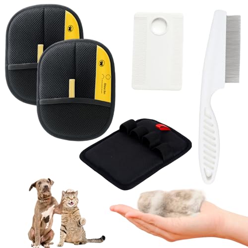 Tierhaarentferner Handschuh 3 Stück + 2 Kämme KOMPLETT-Set,Tierhaarentferner Handschuh Elektrostatisch & Wiederverwendbar,Für Hunde & Katzen,Haare Entfernen Von Möbeln & Kleidung Tierhaarentferner Handschuh 3 Stück + 2 Kämme KOMPLETT-Set,Tierhaarentferner Handschuh Elektrostatisch & Wiederverwendbar,Für Hunde & Katzen,Haare Entfernen Von Möbeln & Kleidung von MigWoo