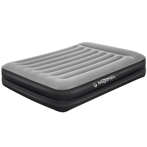 Miganeo Premium Luftbett | XL 203 x 152 x 46 cm | | integrierte Elektropumpe | antimikrobielle Oberfläche | bis 300 kg von Miganeo