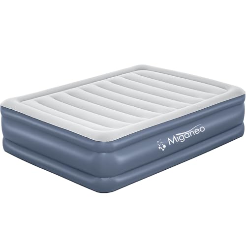 Miganeo Premium Luftbett | XL 203 x 152 x 51 cm | | integrierte Elektropumpe | antimikrobielle Oberfläche | bis 300 kg von Miganeo
