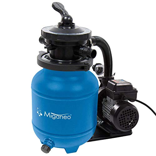 Miganeo Sandfilteranlage Speed Clean Dynamic 7000 - Blau | Pumpenleistung 6.300 l/h | Filterleistung 4.500 l/h | bis 25.000 Liter | 250 Watt von Miganeo