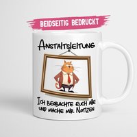 Chef Geschenk | Anstaltsleitung Tasse Ich Beobachte Euch Alle Teamleitung Kaffeetasse von MightyBrainPresents