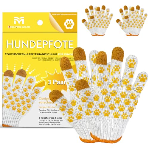 Migliore Wear 3 Paar Kinder Gartenhandschuhe, Touchscreen Arbeitshandschuhe Kinder mit Rutschfest Handflächen für 2-7 Jahre Migliore Wear 3 Paar Kinder Gartenhandschuhe, Touchscreen Arbeitshandschuhe Kinder mit Rutschfest Handflächen für 2-7 Jahre von Migliore Wear