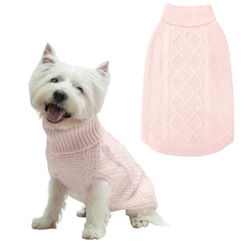 Mihachi Rollkragenpullover für Hunde – Wintermantel, Klassische Zopfstrickkleidung mit Loch für die Leine für kaltes Wetter, Haustiere zu Neujahr Mihachi Rollkragenpullover für Hunde – Wintermantel, Klassische Zopfstrickkleidung mit Loch für die Leine für kaltes Wetter, Haustiere zu Neujahr von Mihachi