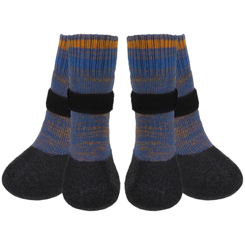 Mihachi Rutschfeste Hundesocken, Hundeschuhe für Hartholzböden verhindern Lecken, Traktionskontrolle, wasserdichte Gummisohle, Pfotenschutz für kleine, mittelgroße und große Hunde, Blau, Größe S Mihachi Rutschfeste Hundesocken, Hundeschuhe für Hartholzböden verhindern Lecken, Traktionskontrolle, wasserdichte Gummisohle, Pfotenschutz für kleine, mittelgroße und große Hunde, Blau, Größe S von Mihachi