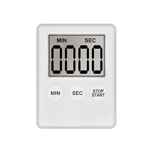 Mihauuke Küchen Kochtimer, Magnetischer Countdown Timer mit Speicherfunktion, Tragbarer Stoppuhr Timer für Klassenlehrer, Studium, Weiß von Mihauuke